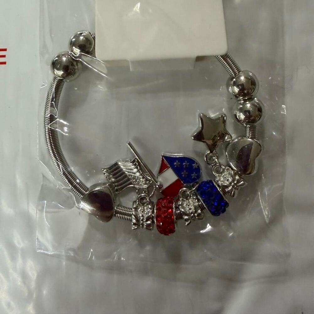 American flag charm bracelet